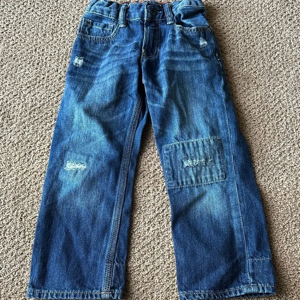 Baby GAP Kids Set of Three Blue Denim Adjustable Waist Jeans Size 4/4T